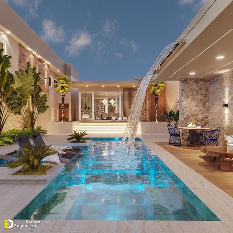 Pool Waterfalls, Swim Aesthetic, Outdoor Sanctuary, Pool Landscape Design, Pools Backyard, Dream Life House, Home Aesthetic, Indoor Swimming, Swimming Pools Backyard