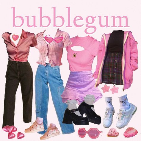 Bubblegum Aesthetic, Watermelon Aesthetic, Artsy Style Outfits, 90’s Outfits, Fashion Souls, Mood Clothes, Future Clothes, Fandom Outfits, Aesthetic Moodboard