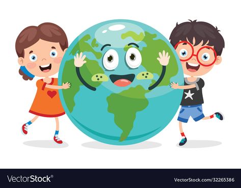 Planet Earth Drawing, Frozen Cupcake, Earth Drawing, Planet Vector, Planet Drawing, Earth Drawings, Funny Character, Animal Clipart, Planet Earth