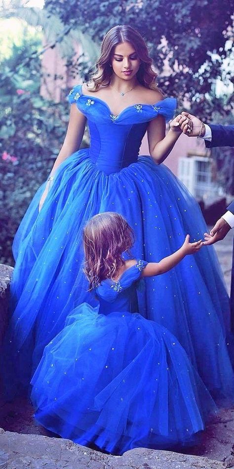 Something Blue: 21 Blue Wedding Gowns For your Happy Wedding ❤ blue wedding dresses ball gown dark off the shoulder saidmhamadofficial #weddingforward #wedding #bride Gown Royal Blue, Beaded Flower Girl Dress, Burgundy Quinceanera Dresses, Blue Wedding Gowns, Chiffon Flower Girl Dress, Off Shoulder Ball Gown, Sleeveless Flower Girl Dresses, Flower Girl Dresses Blue, Pink Ball Gown