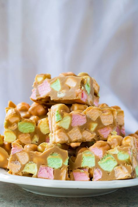 Peanut Butter Confetti Squares, Unbaked Cookies, Butterscotch Marshmallow, Confetti Squares, Peanut Butter Marshmallow Squares, Kraft Peanut Butter, Marshmallow Squares, Peanut Butter Squares, Xmas Baking