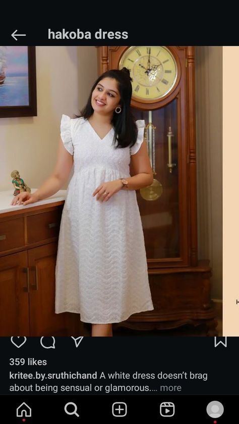 Frock Designs For Teenage Girl, Half Frocks For Teenagers, Simple Frock Designs For Girl, Half Frocks For Women, White Frocks For Women, Half Frock, Simple Cotton Frocks For Women, Frocks For Teenager, Cotton Frocks For Women