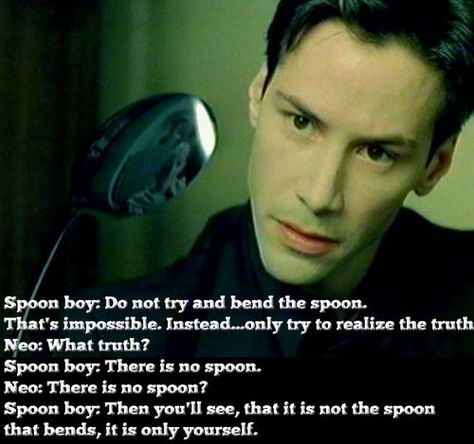 Matrix Spoon, Matrix Quotes, Spiritual Movies, There Is No Spoon, Trippie Red, The Matrix Movie, Matrix Reloaded, Blue Pill, Movie Lines