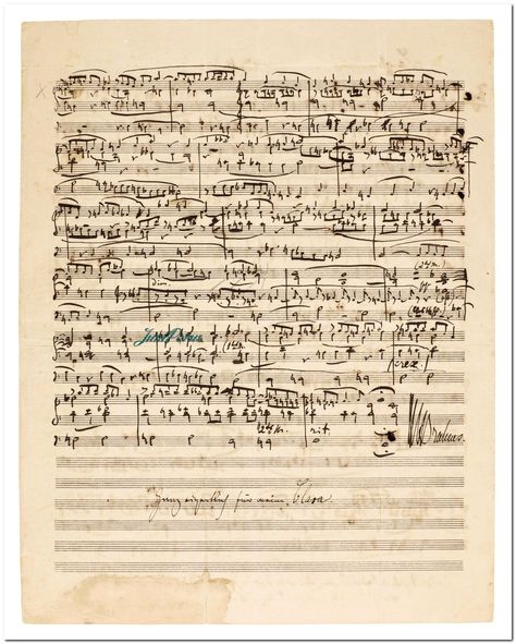 Brahms, Johannes AUTOGRAPH MANUSCRIPT OF THE ORGAN FUGUE IN A-FLAT MINOR [WOO 8], SIGNED, DEDICATED AND INSCRIBED BY BRAHMS TO CLARA SCHUMANN ("GANZ EIGENTLICH FÜR MEINE CLARA") Clara Schumann, Music Sheet Paper, Music Manuscript, Violin Music, Music Sheet, Classical Music, Violin, Autograph, Sheet Music