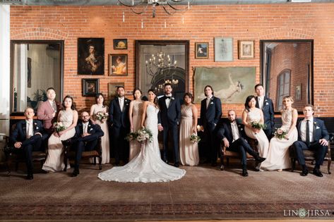 Serious Wedding Poses, Indoor Wedding Group Photos, Serious Bridal Party Photos, Posed Family Wedding Photos, Serious Wedding Party Photos, Editorial Style Family Photos, Large Wedding Party Photos Group Shots, Editorial Wedding Photography Bridal Party, Serious Wedding Photos