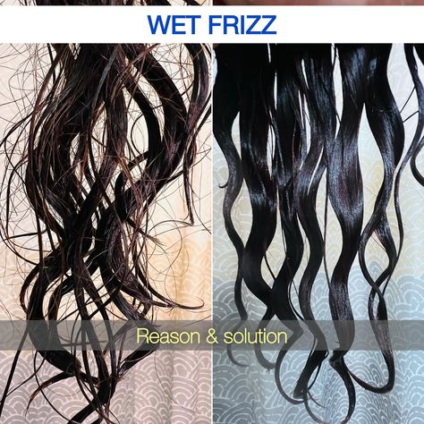 The way your hair looks wet is how they are going to look once they dry. So, Wet frizz = frizzy curls after drying Here are some of most common reason & how to avoid wet frizz. Most important: curly hair can NEVER be frizz free. Frizz is a part of curly hair as that’s what gives volume to our hair. Hope this helps 🥰 Recommendations for : Moisturising conditioner @northwishnaturals @manetainstore @ashbabotanics @bouncecurl @jessicurl Balanced deep conditioner @ashbabotanics h... How To Get Frizz Free Curls, How To Avoid Frizzy Hair, Wet Frizzy Hair Curly, Wet Frizzy Hair, Curl Wet Hair, Frizz Curly Hair, Acv Shampoo, Frizz Free Curly Hair, Wet Curls