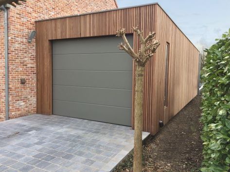 Garage Extension, Shed Landscaping, Garage Construction, Garage Renovation, Garage Exterior, Carport Garage, Carport Designs, Garage Door Design, Wooden Garage