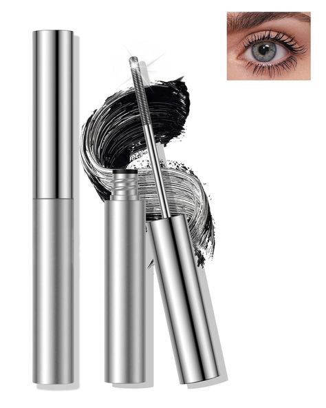 PRICES MAY VARY. Curling & Lengthening Mascara - Our 3D roller lash mascara with a innovative metal wand design. And the 0.5MM precision thread brush is closer to the original width of the eyelashes, can allow each eyelash to contact the pigment. Help you achieve a ultimate and long-lasting eyelash lifting effect, creating skinny, curled, lengthening and no clumping eyelashes. Special Washable Brush - Our mascara uses a metal mascara brush head that you can wash directly with water to remove mas Metal Mascara, Roller Lash Mascara, Roller Lash, Tubing Mascara, Fiber Lash Mascara, Mascara Brush, Mascara Makeup, Lash Mascara, Lengthening Mascara