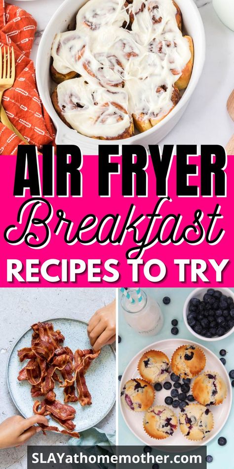 Air Fryer Breakfast Recipes, Airfryer Breakfast, Air Fryer Breakfast, Vegan Breakfast Options, Air Fryer Recipes Breakfast, Best Air Fryer, Breakfast Ingredients, Air Fried Food, Pampered Chef Recipes