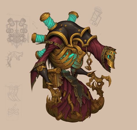 ArtStation - Monsters - Torchlight 2, Kyle Cornelius Torchlight 2, Cave City, Interesting Characters, Steampunk Fantasy, Fantasy Ideas, Art Character Design, Cool Monsters, Character References, Robot Concept Art