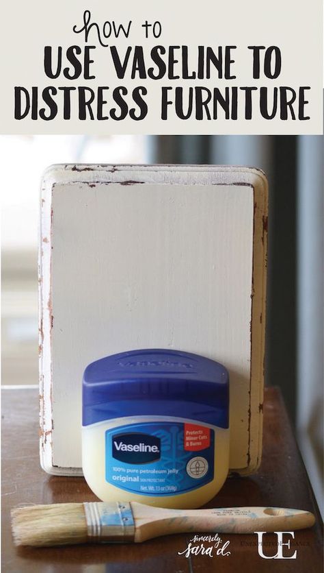 How to use Vaseline for Distressing Furniture Distress Furniture, Distressed Furniture Diy, Astuces Diy, Distressed Furniture, Refurbished Furniture, Paint Furniture, Flipping Furniture, Redo Furniture, Diy Hacks