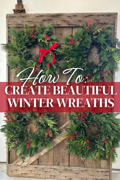 Crafting beautiful evergreen wreaths for the winter season doesn't have to be difficult! In this post we're showing you exactly how we great fresh holiday wreaths to usher in the season! Fresh Evergreen Wreaths, Evergreen Wreaths, Wreath Kits, Make Your Own Wreath, Flower Season, Winter Wreath Diy, Make A Wreath, Growing Pumpkins, Home Planning