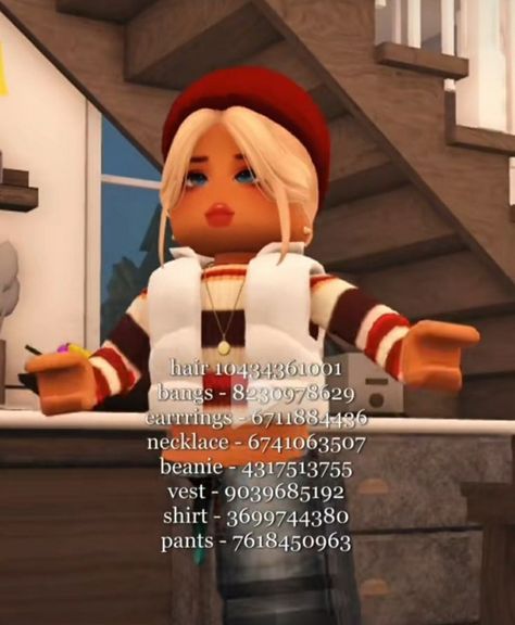 Fall mom outfit! Roblox Fall Outfit Codes, Mom Outfits Fall, Cat Outfit, Mom Clothes, Bloxburg Codes, Mom Fall, Mom Outfit, Outfit Codes, Berry Ave