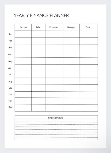 Yearly Finance Planner,Annual Finance Tracker,Financial Planner,Yearly Budget,Annual Expense Plan... printablemonthlyplanner #stylishplanner #horizontalplanner #planneressentialsbundle. Yearly Finance Tracker, Yearly Financial Planning, Yearly Budget Planner, Yearly Income Tracker, Expense Planner, Bills Tracker, Yearly Budget, Financial Tracker, Money Saving Methods