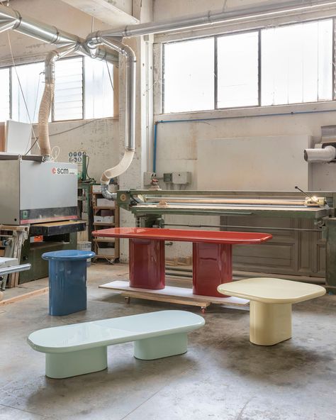 Move Over, Milan: This Naples-Based Fair Is Providing Young Designers a Prominent Platform - Sight Unseen Steel Cupboard, Brides Room, Sight Unseen, Funky Decor, Monochrome Pattern, Design Event, Sideboard Designs, Aluminum Table, Work Table