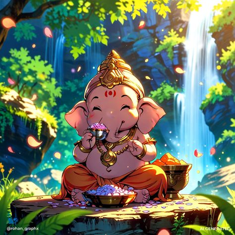 ✨ Behold the cutest Lord Ganesha, brought to life by AI magic! 🐘💖 Embrace the divine vibes with this adorable depiction of the beloved remover of obstacles. May His blessings bring joy and prosperity to your life. �🙏✨ #LordGanesha #AIArt #GaneshaBlessings #DivineArt #CuteGanesha #GanpatiBappaMorya #SpiritualArt #GaneshChaturthi #AIcreations #blessedvibes Ganesh Chaturthi, Lord Ganesha, Spiritual Art, The Divine, Ganesha, The Cutest, Quick Saves, Art