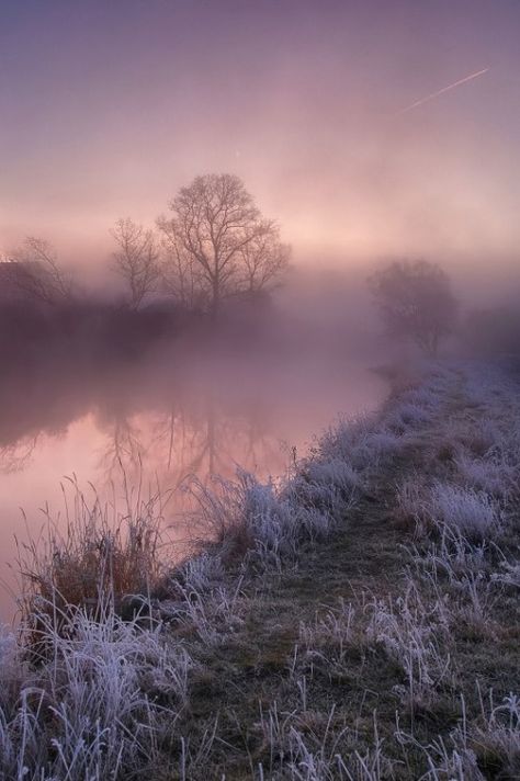 Morning Fairytale Morning - Sunrise on the river Sherna in Novosergievo (by Vadim Nikiforov) #photography Scene Art, Landscape Art Painting, Winter Photos, Winter Scenery, Winter Beauty, Landscape Scenery, Winter Wonder, Water Painting, Winter Landscape