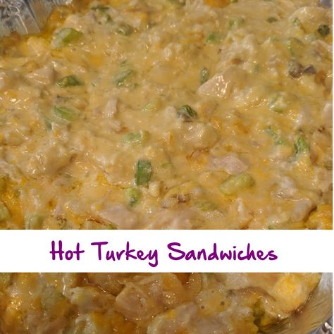 Hot Turkey Sandwiches Hot Turkey Sandwich Recipes, Moist Maker Sandwich, Hot Turkey Sandwich, Hot Turkey Sandwiches, Turkey Sandwiches Recipes, Cream Of Celery, Turkey Sandwich, Turkey Chicken, Chicken Sandwiches