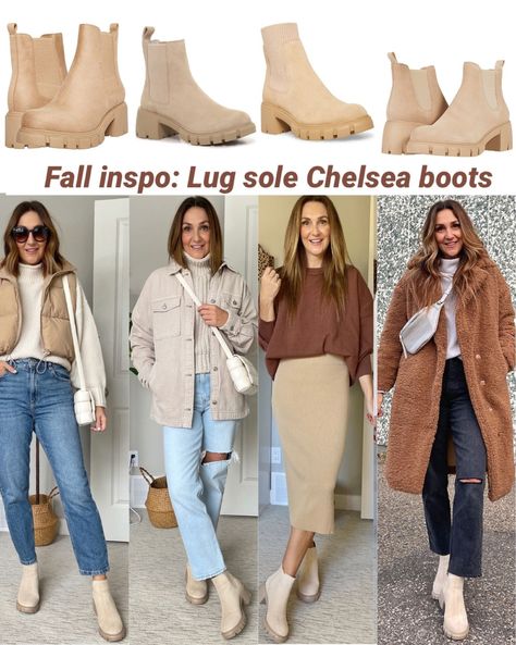 Howler Boot curated on LTK Tan Flat Boots Outfit, Fall Outfits With Tan Ankle Boots, Styling Tan Boots, Steve Madden Howler Boot Outfits, Tan Steve Madden Boots Outfit, Laguna Boot Outfit, Tan Ankle Boots Outfit Winter, Sand Boots Outfit, Tan Lug Sole Boots Outfit