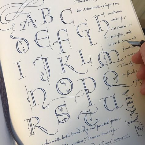 Alphabet Handlettering, Lettering Practice Sheets, Hand Drawn Font, Brush Pen Lettering, Pen Writing, Writing Letters, Hand Lettering Art, How To Write Calligraphy, Hand Lettering Fonts