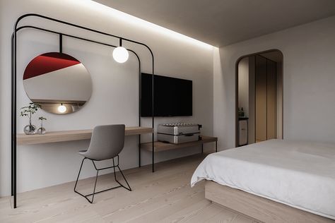 Welcome hotel on Behance Small Hotel Room, Apartemen Studio, Hotel Room Interior, Hotel Lobby Design, Hotel House, Hotel Room Design, Hotel Bedroom, Sanctuary Bedroom, Design Apartment