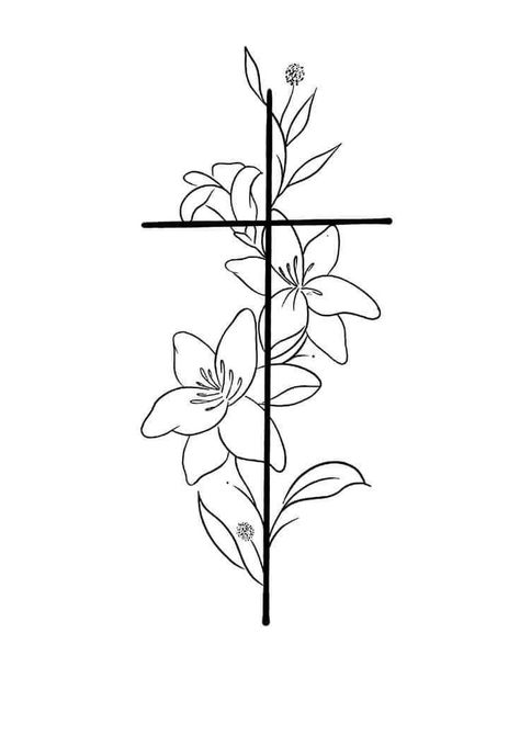 Inbetween Breast Tattoo, Biblical Drawings, Christian Core, Dad Memorial Tattoo, Simple Cross Tattoo, Flower Spine Tattoos, Cross Drawing, Bible Tattoos, Candle Drawing