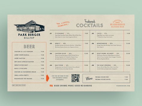 Diner Branding, Beer Station, Menu Design Layout, Drink Menu Design, Menu Sans Gluten, Menu Design Inspiration, Indesign Layout, Burger Menu, Menu Layout