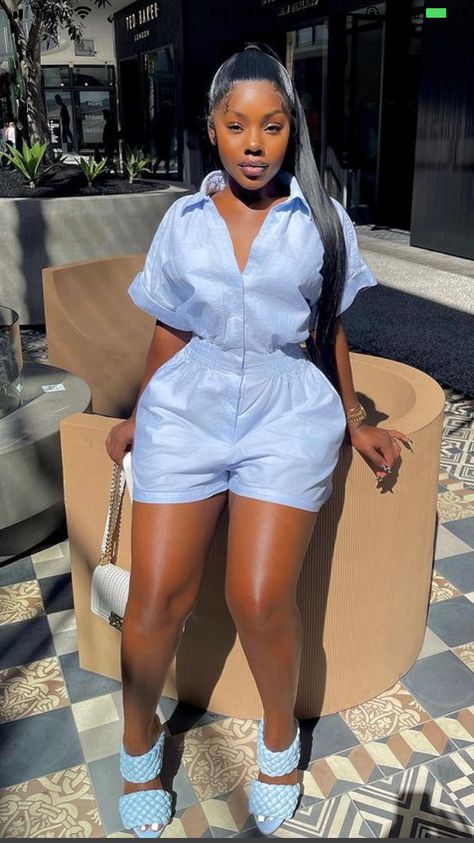 Playsuit Outfit Casual, Jumpsuit Shorts Outfit, Playsuit Outfit, Playsuits Outfit, 2piece Outfits, Fashion Top Outfits, Classy Dress Outfits, Classy Casual Outfits, Cute Swag Outfits