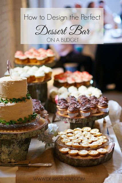 Reception Food On A Budget, Fall Dessert Bar, Diy Wedding Desserts, Wedding Reception On A Budget, Budget Desserts, Reception Desserts, Rustic Dessert, Diy Dessert, Diy Wedding On A Budget