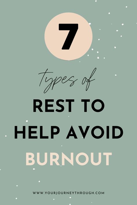 Ways To Rest, 7 Types Of Rest, How To Rest, Rest Day Ideas, Sensory Rest, Emotional Rest, Sacred Rest, Physical Rest, Spiritual Rest