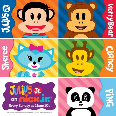 Who is your favorite character?? #JuliusJr Julius Jr, Monkey Friends, Paul Frank, Nick Jr, Kawaii Cartoon, Sock Monkey, Old Cartoons, Children's Toys, Man Birthday