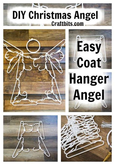 This tutorial shows you how to make a Christmas Angel wreath using coat hangers or clothes hangers. What you need You will need a total of 11 coat hangers (I have found that the kid/baby sized coat hangers work best.)… Read More... #coathangers #christmas Diy Coat Hanger, Hanger Angel, Angel Wreath, Upcycled Christmas, Hanger Christmas, Cloth Hanger, Diy Angels, Diy Coat, Plastic Clothes Hangers