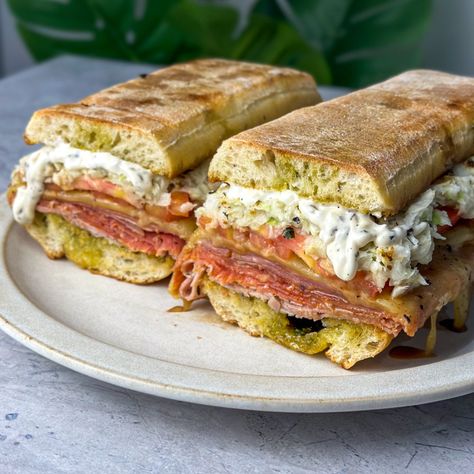 The Ultimate Gourmet Ciabatta Sandwich Balsamic Glaze Sandwich, Best Summer Sandwiches, Trendy Sandwiches, Best Sandwich Recipes Homemade, Trader Joe’s Sandwich Recipes, Sliced Chicken Deli Meat Recipes, Yummy Sandwich Recipes, Poor Boy Sandwich Recipes, Gourmet Lunch Ideas