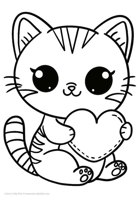 Printable Heart Coloring Pages for Kids Eyes Coloring Pages, Coloring Pictures For Kids, Lukisan Comel, Free Kids Coloring Pages, Heart Coloring Pages, Kitty Coloring, Kids Coloring Pages, صفحات التلوين, Dinosaur Coloring Pages