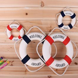 New Fashion Welcome Aboard Nautical Lifebuoy Ring Wall Hanging Home Decoration. Nautical Hallway, Buoy Decor, Nautical Ideas, Life Buoy, Lobster Buoys, Cheap Wall Stickers, Life Preserver, Boat Wall, Life Ring