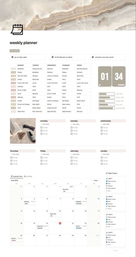 Notion Google Calendar, Notion Agenda Template, Notion Set Up, Google Calendar Organization, Notion Calendar Template, Notion Habit Tracker Template, Notion Habit Tracker, Notion Calendar, Notion Inspiration