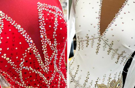 Leotard Rhinestone Pattern, Rhinestone Patterns For Dance Costumes, Costume Rhinestone Patterns, How To Rhinestone Dance Costumes, How To Add Rhinestones To Fabric, Diy Rhinestone Dress, Rhinestone Patterns Dance Costumes, Aerial Costume, Rhinestone Costume