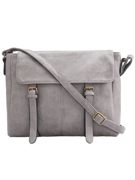 Shop Grey Buckle PU Shoulder Bag online. SheIn offers Grey Buckle PU Shoulder Bag & more to fit your fashionable needs. Grey Purse, Gray Purse, Metallic Handbags, Grey Shoulder Bag, Mini Messenger Bag, Gray Handbags, Metallic Purse, Shoulder Strap Bag, Vintage Purse