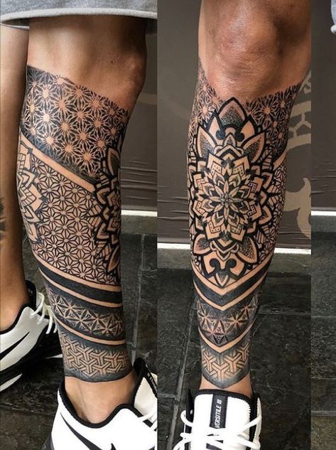 Leg Tattoo Pattern, Mandala Tattoo Leg Sleeve, Geometric Leg Sleeve, Mandala Puntillismo Tattoo, Mandala Leg Sleeve, Geometric Tattoo Leg Sleeve, Mandala Leg Tattoo, Tattoo Pierna Hombre, Mandala Tattoo Leg