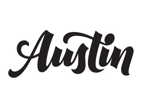 Austin designed by Lauri Johnston. Connect with them on Dribbble; the global community for designers and creative professionals. #CursiveFonts #CursiveTattoo #TattooFonts Austin Tattoo Name, Birthday Font Design, Happy Birthday Font Style, Happy Birthday Font Aesthetic, Lettering Fonts Cursive, Austin Name, Cursive Tattoo Fonts, Brush Lettering Font, Expressive Type