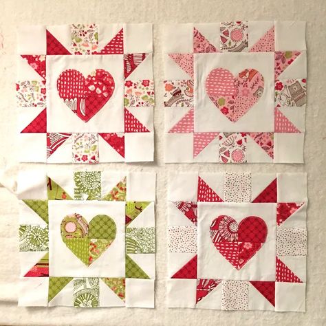 Four Patch, Heart Quilt Pattern, Mini Quilt Patterns, Miniature Quilts, Holiday Quilts, Heart Quilt, Wall Quilts, Crafts For Girls, Patch Quilt