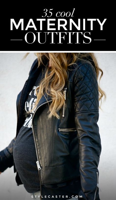 Street Style: 35 Cool Maternity Outfit Ideas Cool Maternity Outfits, Pregnant Street Style, Mommy Fashion, Baby Bump Style, Baby News, Preggo Fashion, Maternity Chic, Maternity Outfits, Pregnancy Looks