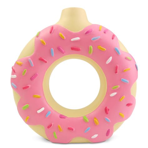 PRICES MAY VARY. A great addition to colorful your life- The donut donut-shaped vase will add a perfect touch to your donut-themed home decor like the tiered tray, bookshelf, coffee bar, kitchen table, nursery decor, or birthday party table centerpiece. Modern round vase decor- The package includes a pc round vase with colorful sprinkles to complete your doughnut home decor. Mini standing size- The height of this donut vase is 5.7'', neck diameter is 1'', suitable for holding pampas grass, and d Sweet One Table Centerpieces, Bookshelf Coffee Bar, Bar Kitchen Table, Table Decorations Birthday, Donut Table, Pastel Kitchen Decor, Donut Decor, Donut Vase, Resin Vase