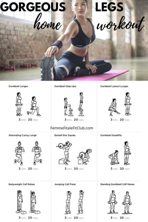 Get your legs shapely and toned with this leg day workout you can do at home. #legs #athomeworkout #thighs #calves #squats #deadlifts #homeworkouts #legday #shapelylegs #prettylegs Leg Workouts Gym, Best Leg Workout, Calf Exercises, Leg Workout At Home, Lifting Workouts, Leg Day Workouts, Leg And Glute Workout, Body Workout At Home, Healthy Advice