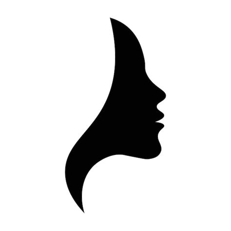 Vector black beautiful woman face logo i... | Premium Vector #Freepik #vector #lady #hair #hair-silhouette #beauty Face Logo Illustration, Woman Icon Logo, Women Face Illustration, Woman Face Logo, Face Logo Design, Hair Silhouette, Side View Of Face, Fashion Logo Design Inspiration, Women Icon