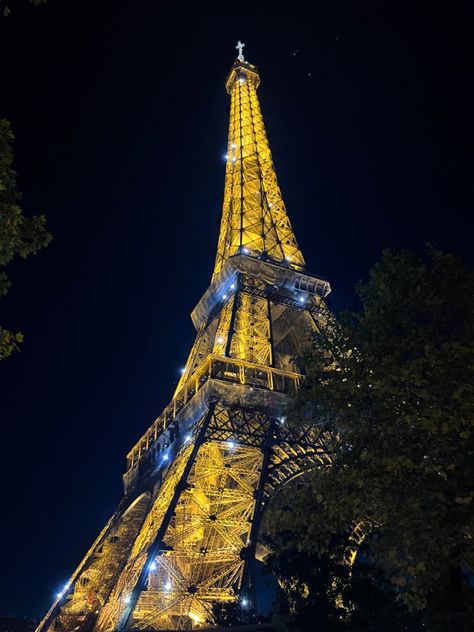 the effiel tower at night. paris. Night Paris, At Night, Luxury Cars, Eiffel Tower, Tower, Paris, France, Cars, Travel