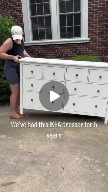 Sage Green Furniture, Ikea Hemnes Hack, Ikea Dresser Makeover, Ikea Dresser Hack, Ikea Hemnes Dresser, Hemnes Dresser, Wall Mudroom, Painting Ikea Furniture, Ikea Nursery