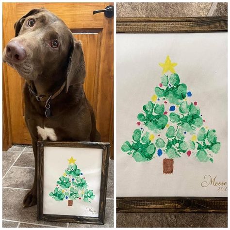 Dog Paw Art, Paw Print Crafts, Dog Paw Print Art, Paw Print Christmas, Paw Print Art, Paw Painting, Paw Art, Puppy Paw Prints, Puppy Art