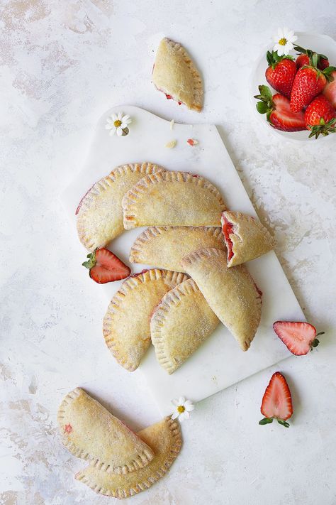 Strawberry Empanadas Recipe, Strawberry Empanadas, Dessert Empanadas Recipe, Muy Delish, Empanadas Recipe, Stay At Home Moms, Strawberry Filling, Strawberry Desserts, Pastry Recipes