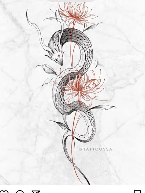 Dragon And Lotus Tattoo, Dragon Tattoo With Flowers, Small Chest Tattoos, Tatoo Inspiration, Cool Tattoo, Quality Tattoo, Cool Forearm Tattoos, Small Pretty Tattoos, Creepy Tattoos